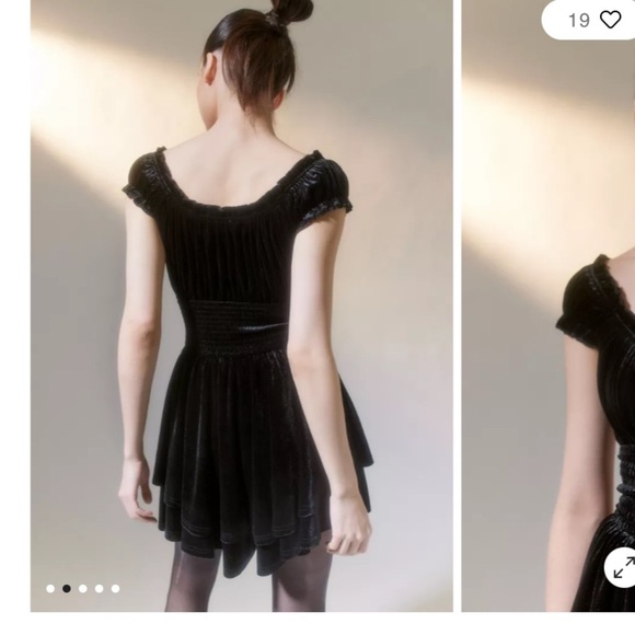 Urban Outfitters Green Babydoll milkmaid velvet romper witchy whimsygoth - Picture 8 of 8